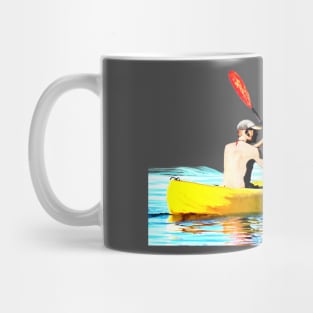 Kayaker with German Shepherd Dog Mug